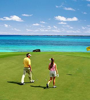 Campos de golfe das Bahamas - perfeitos para jogadores de golfe iniciantes  e profissionais