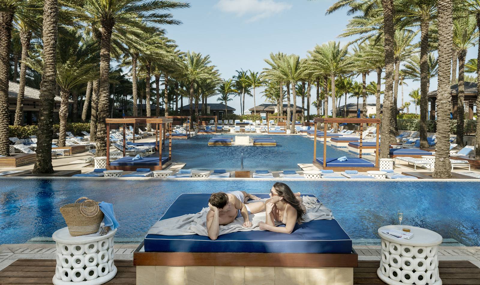 the cove pool couple on daybed horizontal